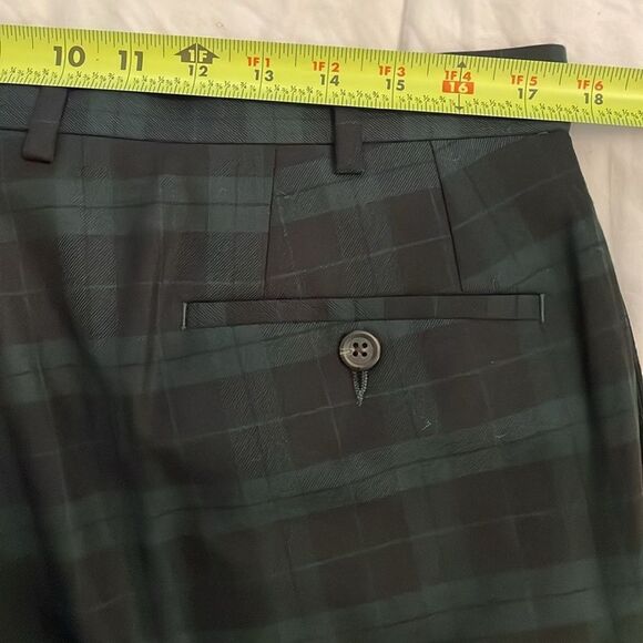 Lauren Ralph Lauren Green Tartan Plaid Trouser Pants Womens Size 36x24 Hemmed - Picture 5 of 12